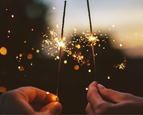 Two sparklers